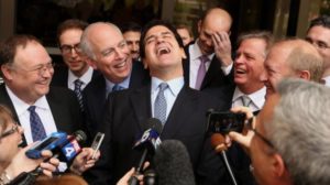 laughing politicians