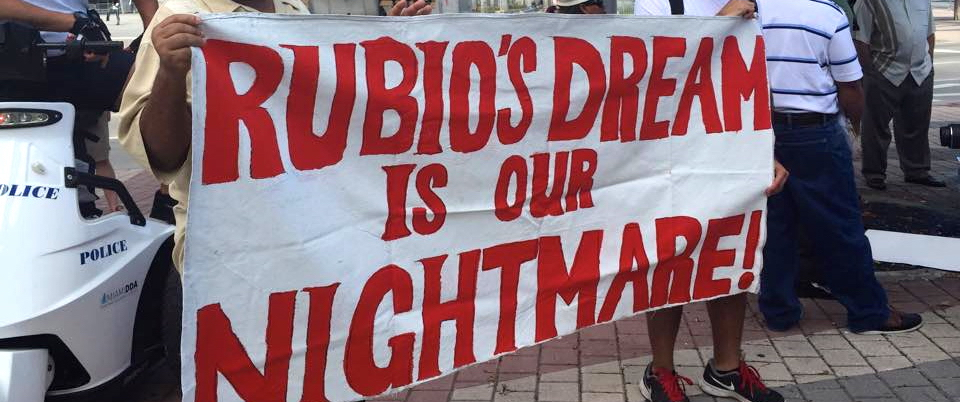 Rubio's Dream is Our Nightmare Banner