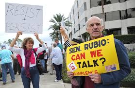 Seniors Protest Marco Rubio